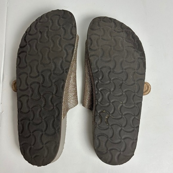 White‎ Mountain Footbeds Sparkly Glitter Double Buckle Slide Sandals size 10 - Picture 9 of 10